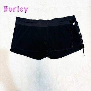 Hurley - Black Drawstring Workout Athlesiure Shorts Woman XL